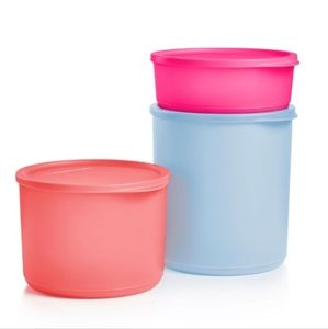 Tupperware  Basic Bright Large Round Set New
